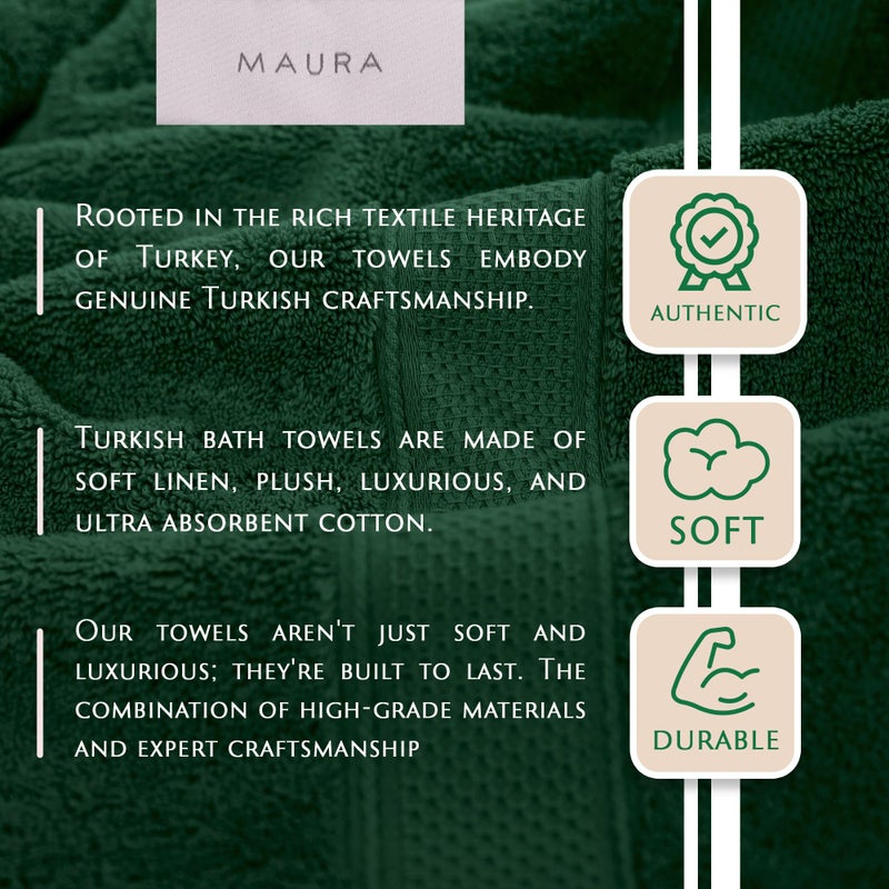 MAURA 6-Pack Premium Turkish Washcloth Set - Ultimate Luxury with Soft, Thick, Super Absorbent, and Oversized Cotton Face Towels - Ideal for a Hotel & Spa Quality Experience in Classic Space Gray - Image 2